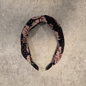 Floral Black and Pink Headband